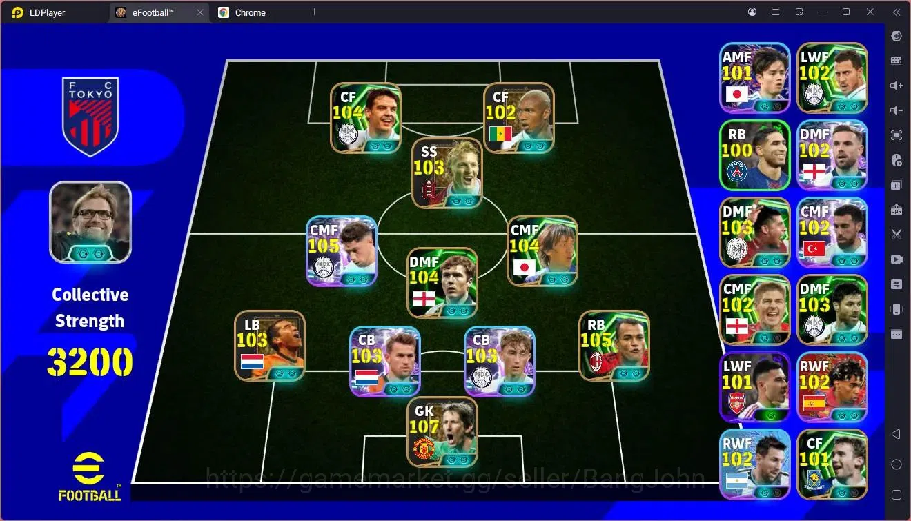 eFootball Accounts Mobile |PW 3200|Epic Cruyff,Cafu,Nakamura,Alonso,S image 1