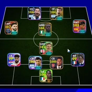 eFootball Accounts High-End Android|Power 3174|Big Time K. Kvaratskhelia|8 Epic(Luis Suarez,Jay Okocha,Aguero,Steven