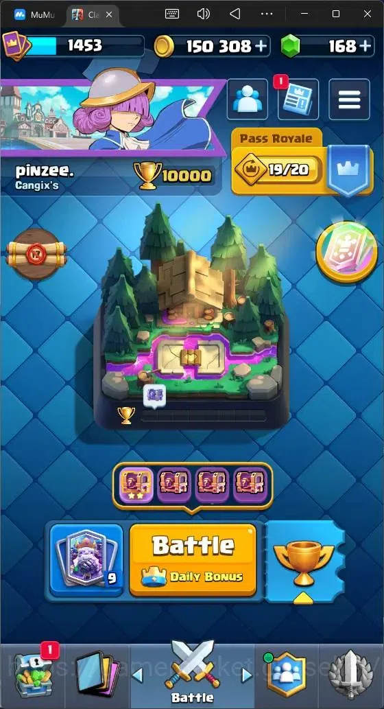 Clash Royale Accounts High-End Global |CL 1453|KTL 14|Trophy 10000|121 Cards|3 L15|8 Champ|6 Hero|11 Evo|Arena 25|168 1