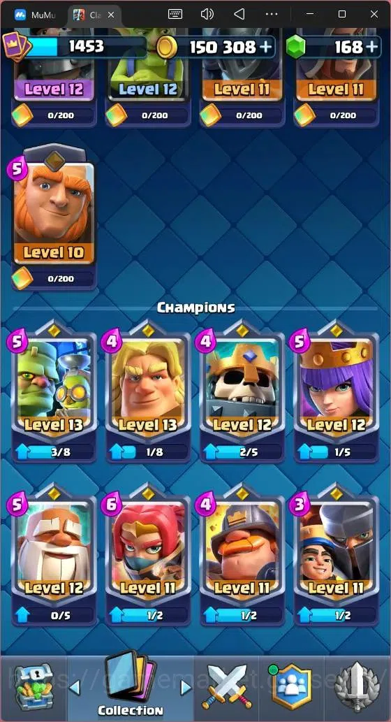 Clash Royale Accounts High-End Global |CL 1453|KTL 14|Trophy 10000|121 Cards|3 L15|8 Champ|6 Hero|11 Evo|Arena 25|168 13