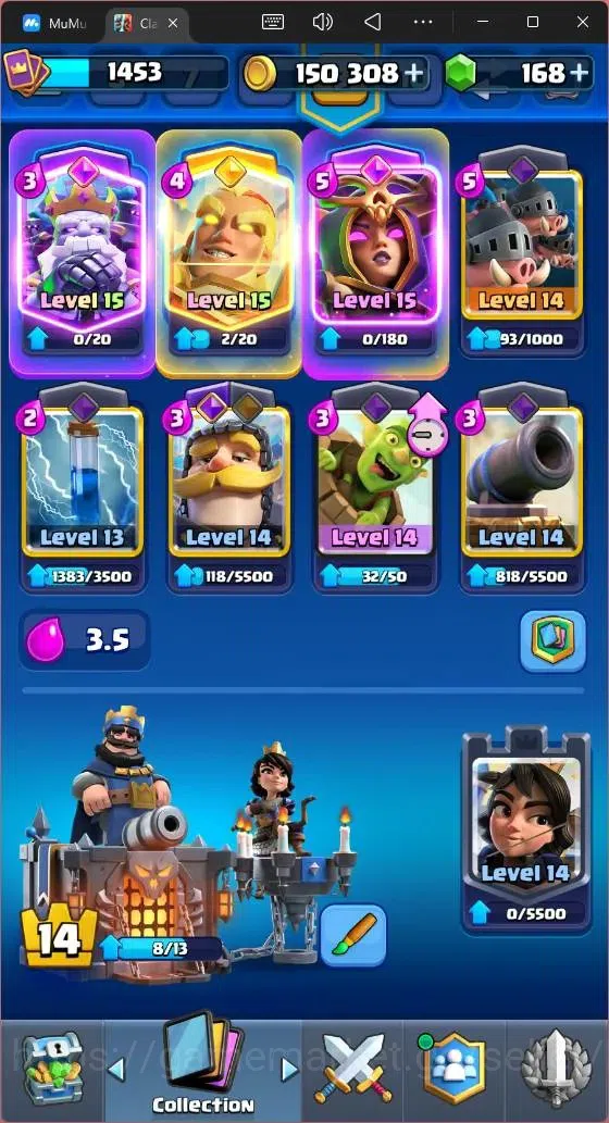 Clash Royale Accounts High-End Global |CL 1453|KTL 14|Trophy 10000|121 Cards|3 L15|8 Champ|6 Hero|11 Evo|Arena 25|168 6