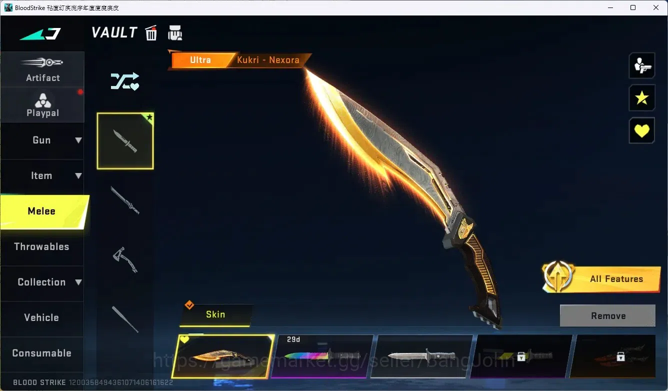 Blood Strike Accounts ASIA | 1 ULTRA MELEE KUKRI-NEXORA |ULTRA SEDAN| 6 image 8