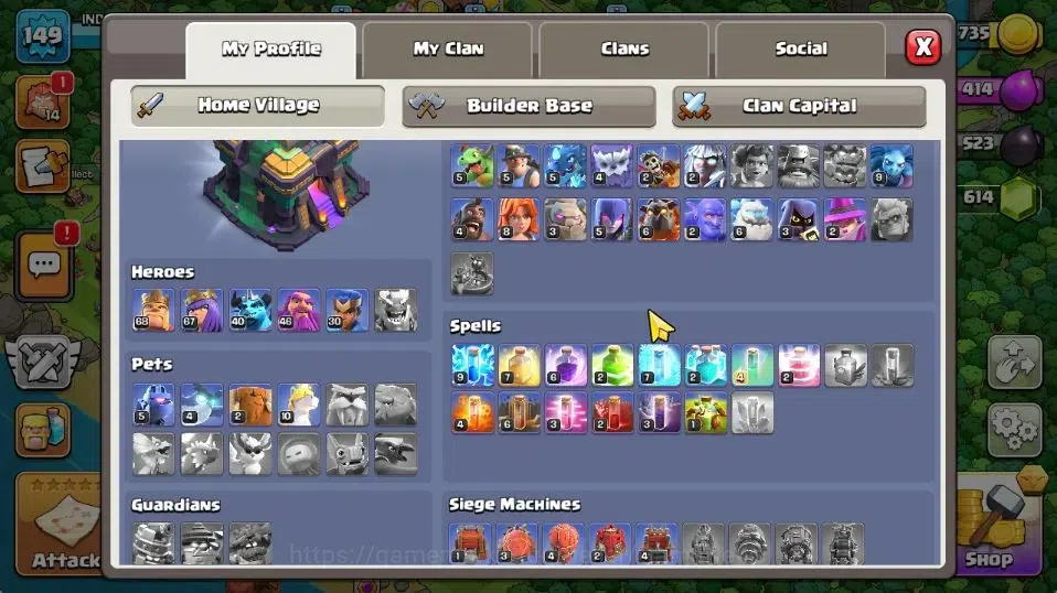 Clash of Clans Accounts TH 14-BH 9|LV 149|HH 8|BK 68,AQ 67,GW 46,MP 40,RC  image 3