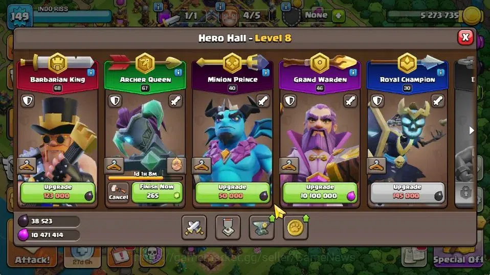 Clash of Clans Accounts TH 14-BH 9|LV 149|HH 8|BK 68,AQ 67,GW 46,MP 40,RC  image 8