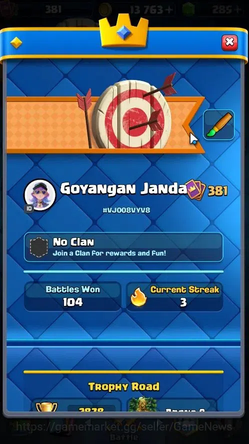 Clash Royale Accounts Lv 381|Trophy 2878|KTL 9|Card 49/121|1 Hero 2 EVO image 2