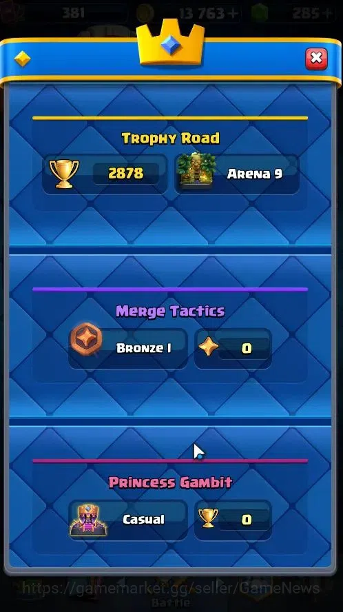 Clash Royale Accounts Lv 381|Trophy 2878|KTL 9|Card 49/121|1 Hero 2 EVO image 3