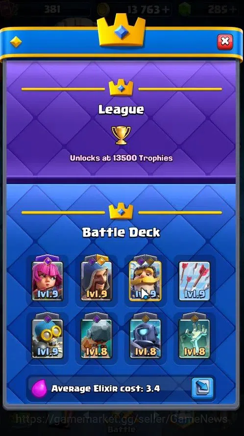 Clash Royale Accounts Lv 381|Trophy 2878|KTL 9|Card 49/121|1 Hero 2 EVO image 5