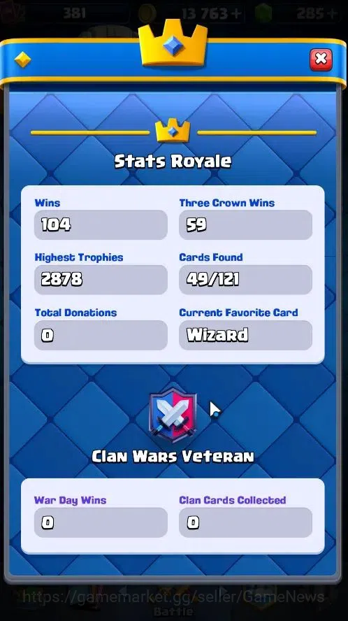 Clash Royale Accounts Lv 381|Trophy 2878|KTL 9|Card 49/121|1 Hero 2 EVO image 6