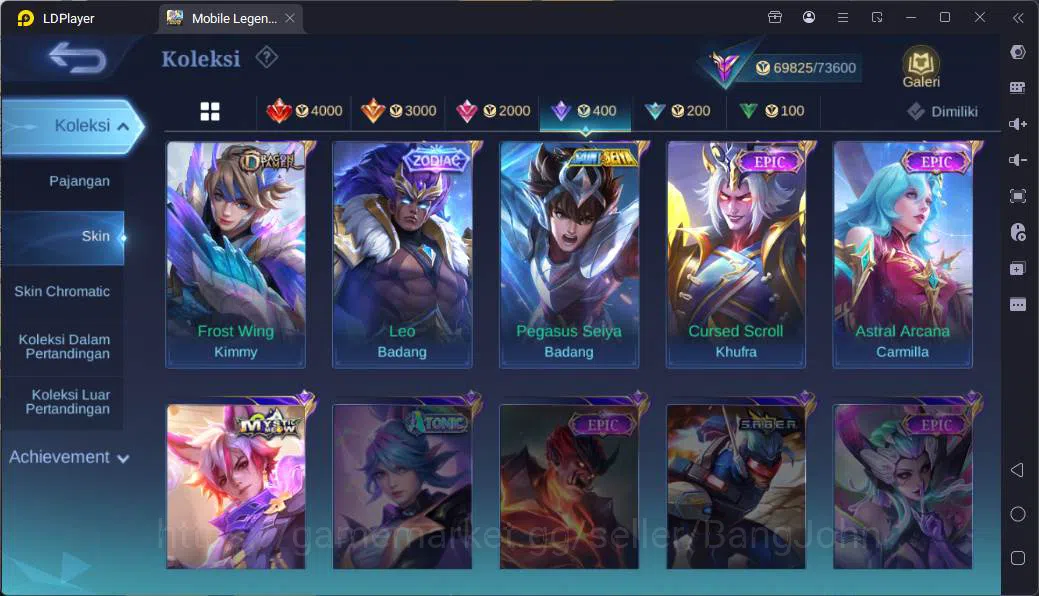 Mobile Legends: Bang Bang Accounts (Hero104|Skin232|KPThamuz,TfRoger,KoFKarina,Sanrio image 12