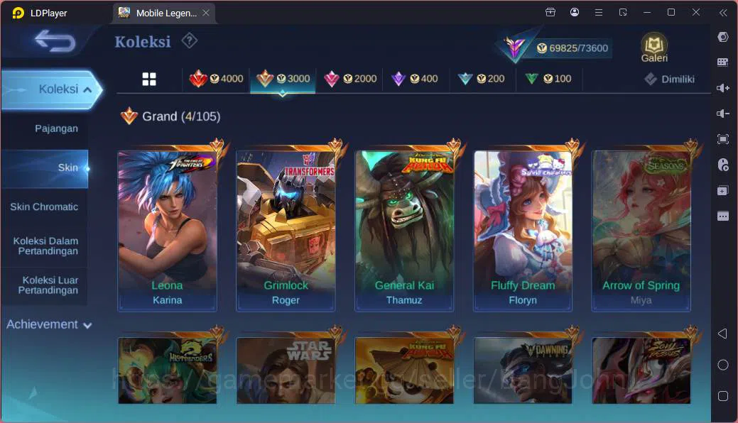 Mobile Legends: Bang Bang Accounts (Hero104|Skin232|KPThamuz,TfRoger,KoFKarina,Sanrio image 18