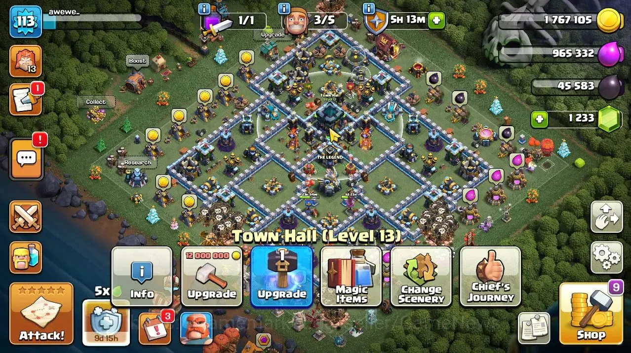 Clash of Clans Accounts TH 13-BH 7|LV 113|HH 7|BK 58,AQ 58,GW 47,MP 36,RC image 1
