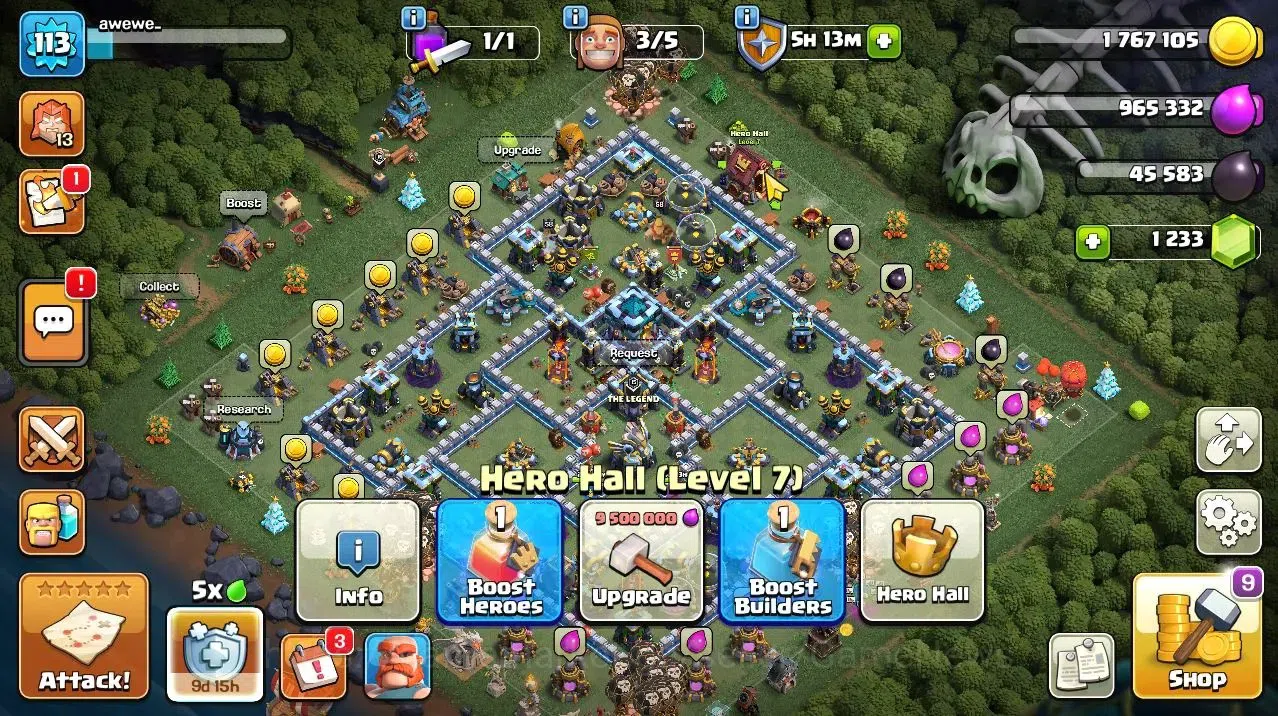 Clash of Clans Accounts TH 13-BH 7|LV 113|HH 7|BK 58,AQ 58,GW 47,MP 36,RC image 2