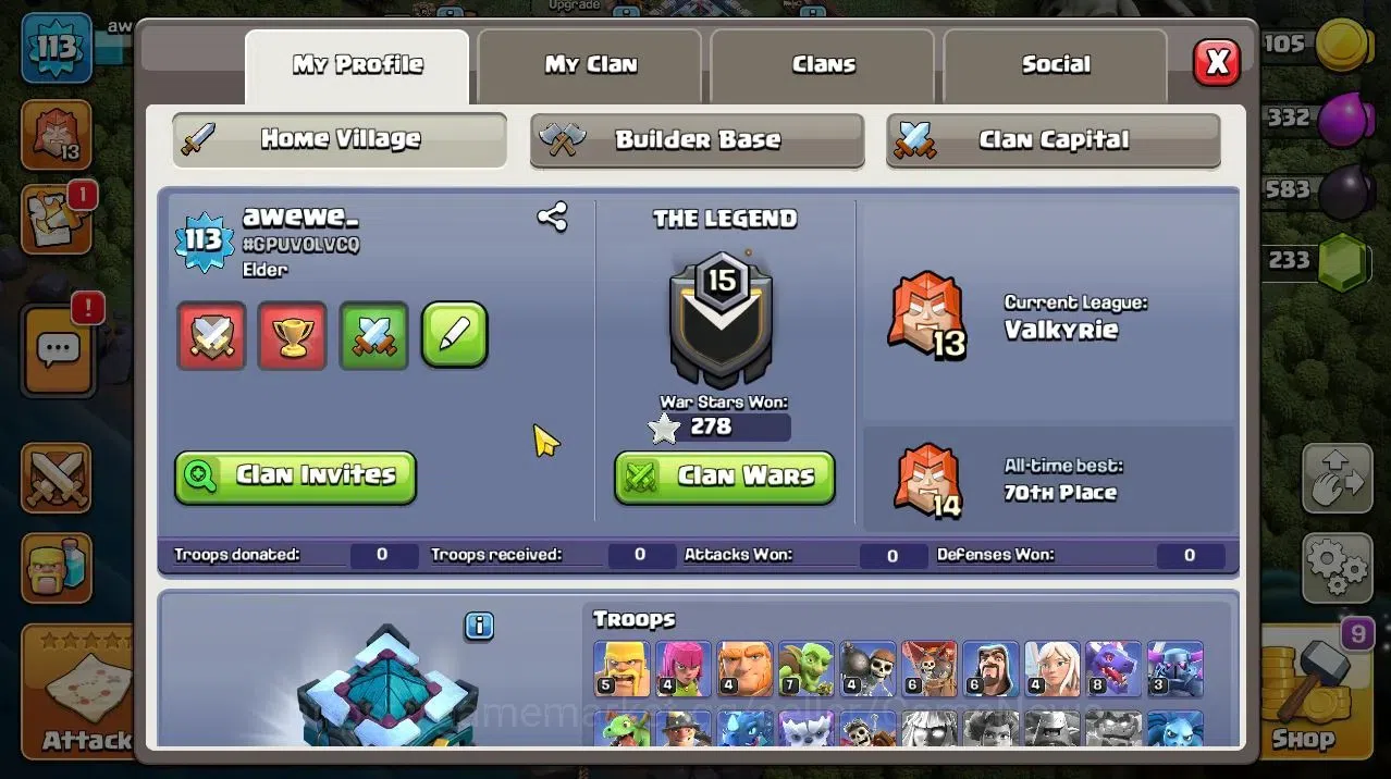 Clash of Clans Accounts TH 13-BH 7|LV 113|HH 7|BK 58,AQ 58,GW 47,MP 36,RC image 3