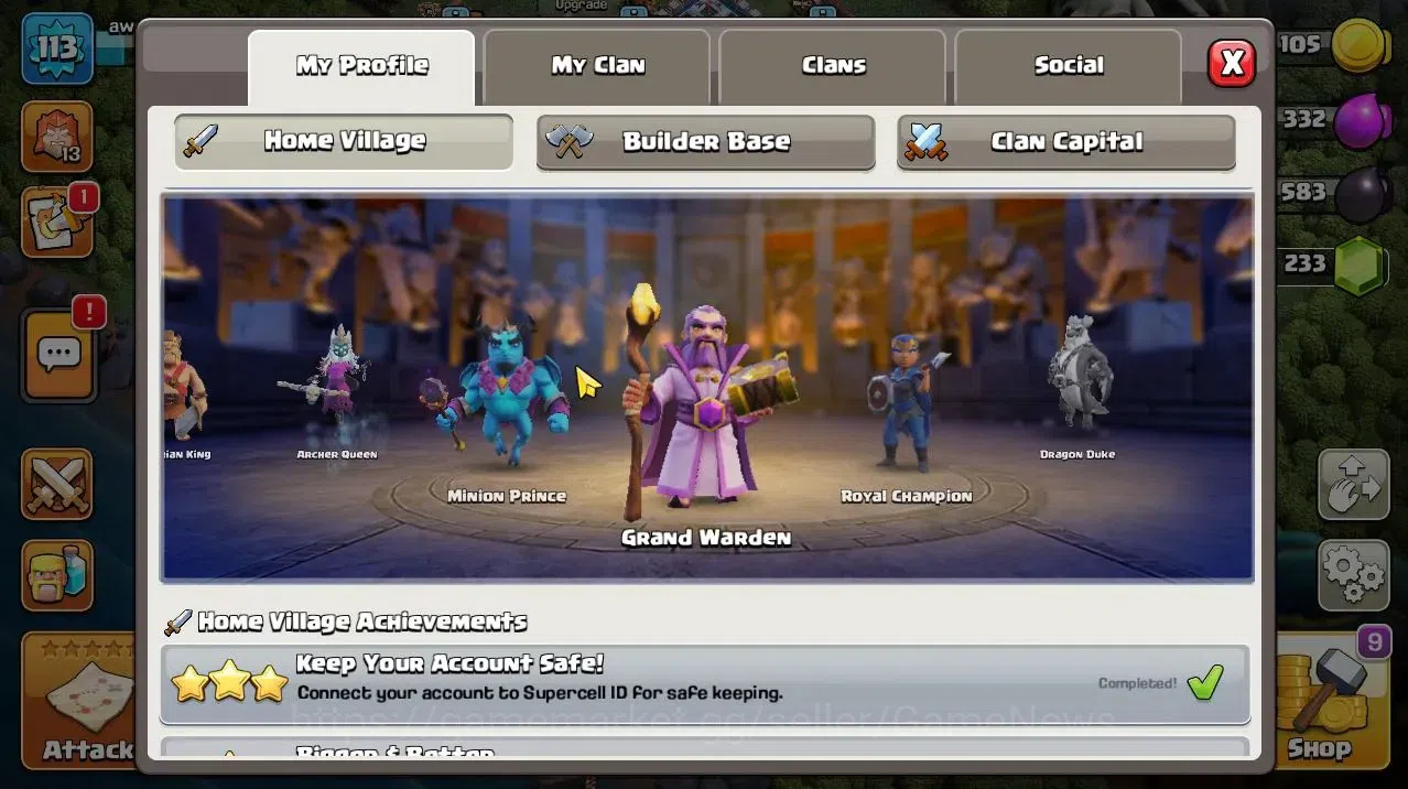 Clash of Clans Accounts TH 13-BH 7|LV 113|HH 7|BK 58,AQ 58,GW 47,MP 36,RC image 5