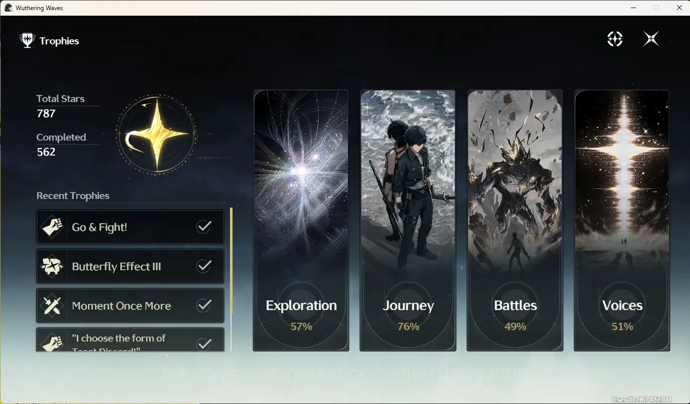 Wuthering Waves Accounts Others SEA|UL 50|Rank 6|3 Char Limited [Luuk Herssen 10