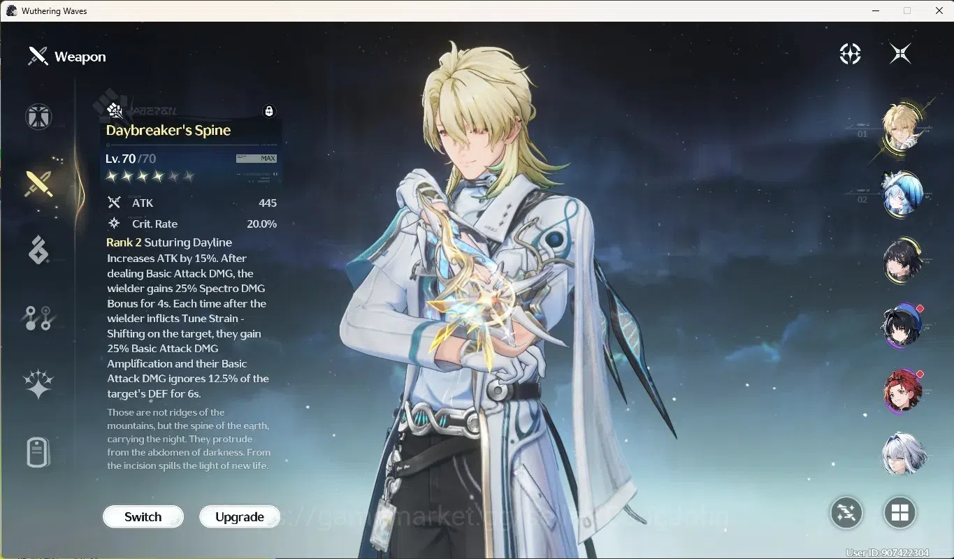Wuthering Waves Accounts Others SEA|UL 50|Rank 6|3 Char Limited [Luuk Herssen 4