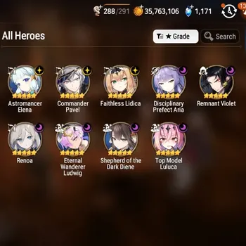 Epic Seven Accounts High-End Global UnVerif|NewEra|9 ML(Shepherd,Renoa,F Lidica,etc)+Haru+Art,UP Politis,Estelle,etc|AUTO