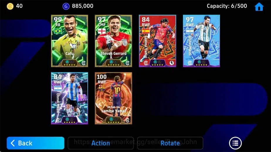 eFootball Accounts Legends & Iconic Players Mobile|PW 2703|Lamine Yamal BigT,Cafu Epic,Steven Gerrard Epic|2026|Check SS 3