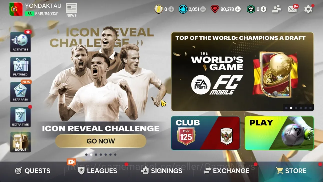 EA SPORTS FC Mobile Accounts 123B Value/125 OVR|17 Evo 8 Max(UTOTS[Cristiano Ronaldo,Lionel Messi,Luka Modric,Erling 1