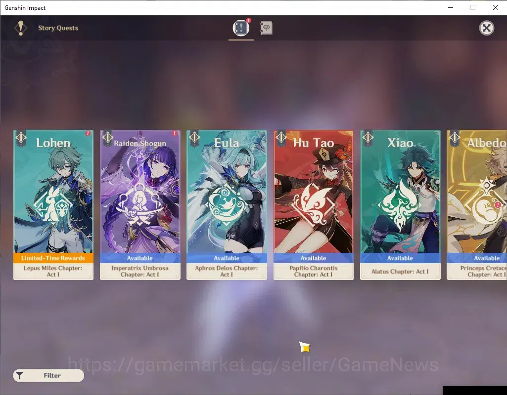 Genshin Impact Accounts ASIA|AR 53|3673 Primogem|4 Limited + 1 (*5Weapon)| image 17