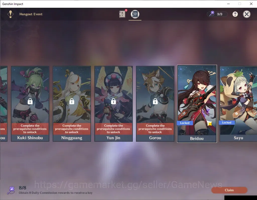 Genshin Impact Accounts ASIA|AR 53|3673 Primogem|4 Limited + 1 (*5Weapon)| image 19