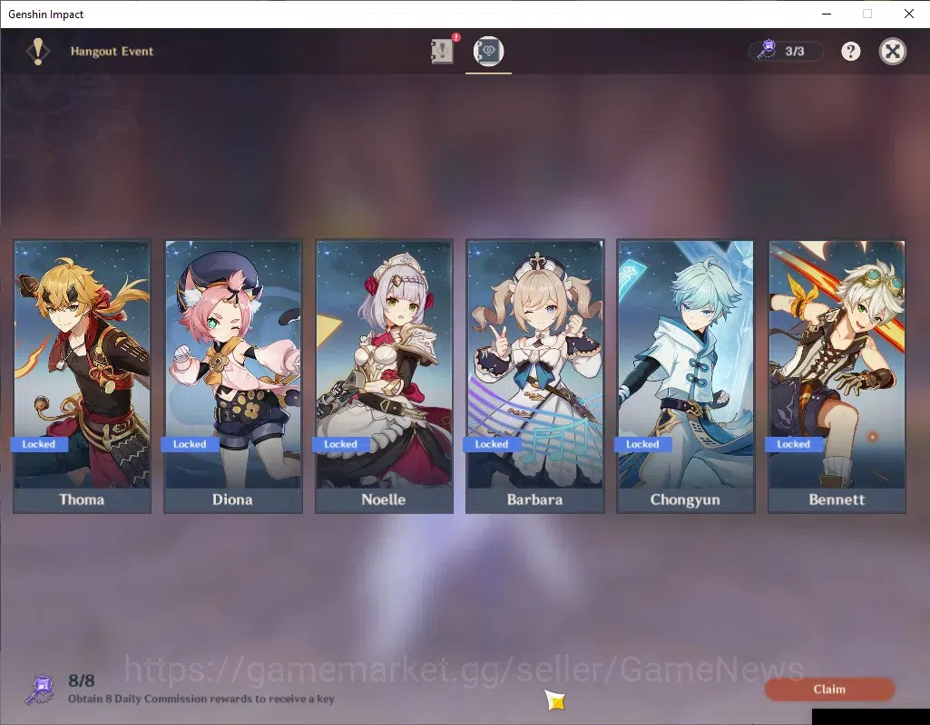 Genshin Impact Accounts ASIA|AR 53|3673 Primogem|4 Limited + 1 (*5Weapon)| image 20
