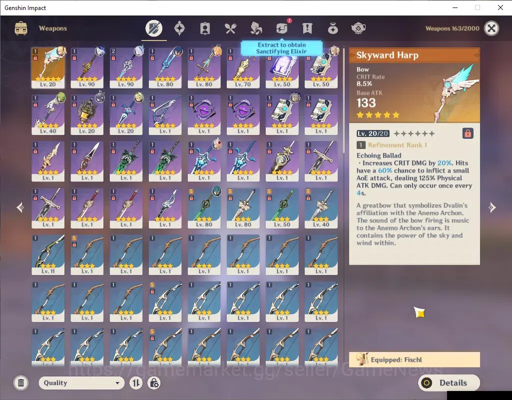 Genshin Impact Accounts ASIA|AR 53|3673 Primogem|4 Limited + 1 (*5Weapon)| image 4