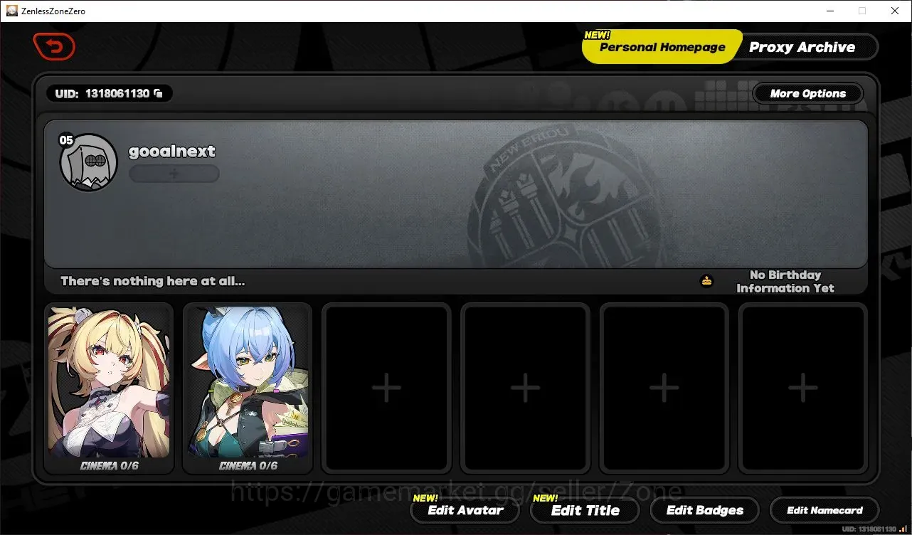 Zenless Zone Zero Accounts を購入 - ASIA Starter | IK 5 | 2