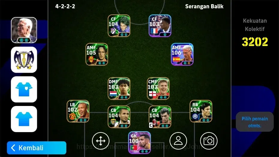 eFootball Accounts Legends & Iconic Players Mobile|PW 3202|Kaka Epic,Javier Zanetti Epic,Pep Guardiola Epic,Paolo Maldini 1