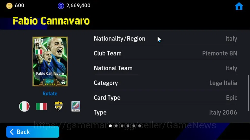 eFootball Accounts Android|Epic F.Cannavaro,S.Gerrard,C.Vieri,David V image 13