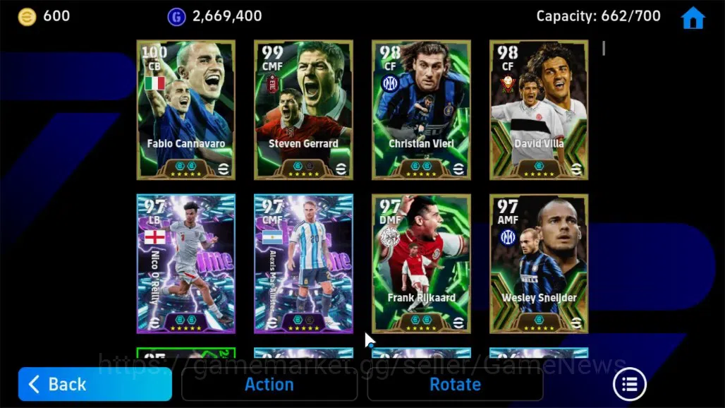 eFootball Accounts Android|Epic F.Cannavaro,S.Gerrard,C.Vieri,David V image 5