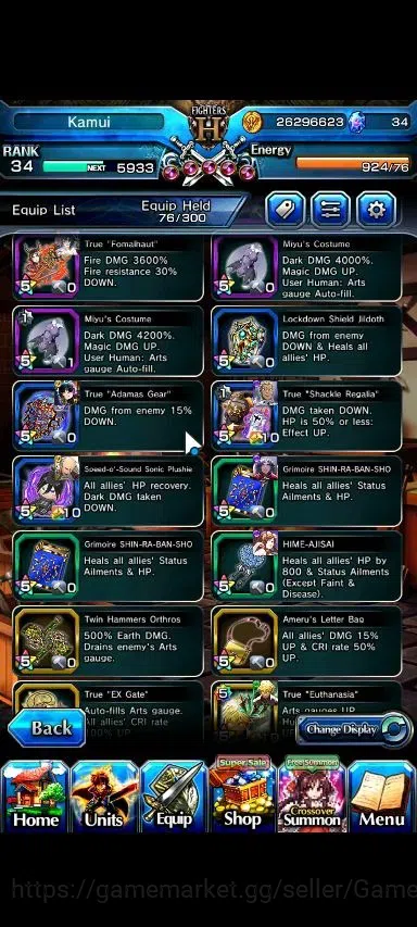 Grand Summoners Accounts Global|Rank 34|17 Ascend+1 TW|Fen+TW,Saitama,S Miy image 11
