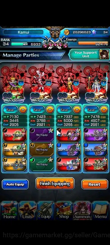 Grand Summoners Accounts Global|Rank 34|17 Ascend+1 TW|Fen+TW,Saitama,S Miy image 3