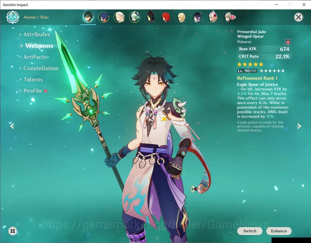 Genshin Impact Accounts ASIA|AR 52|3 Limited + 4 (*5Weapon)|XiaoC1+Signatu image 6