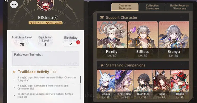 Honkai Star Rail Accounts ASIA |TL 70|14 Limit (Fugue,TheHerta,Acheron,Jingl image 3