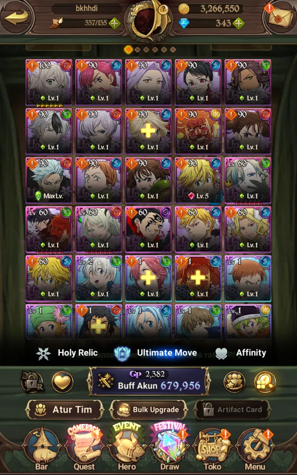 The Seven Deadly Sins: Grand Cross Accounts ASIA | 679K CC| Merlin Esca. Salos, ODK, Sabunak| image 8