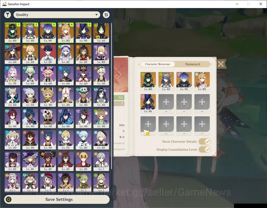 Genshin Impact Accounts Asia|AR 55|5 Limited + 1 (*5 Weapon)|Nefer,Lauma,F image 2