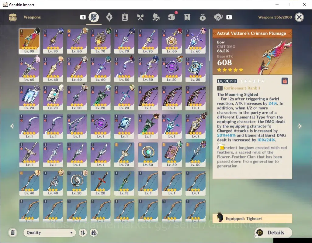 Genshin Impact Accounts Asia|AR 55|5 Limited + 1 (*5 Weapon)|Nefer,Lauma,F image 3