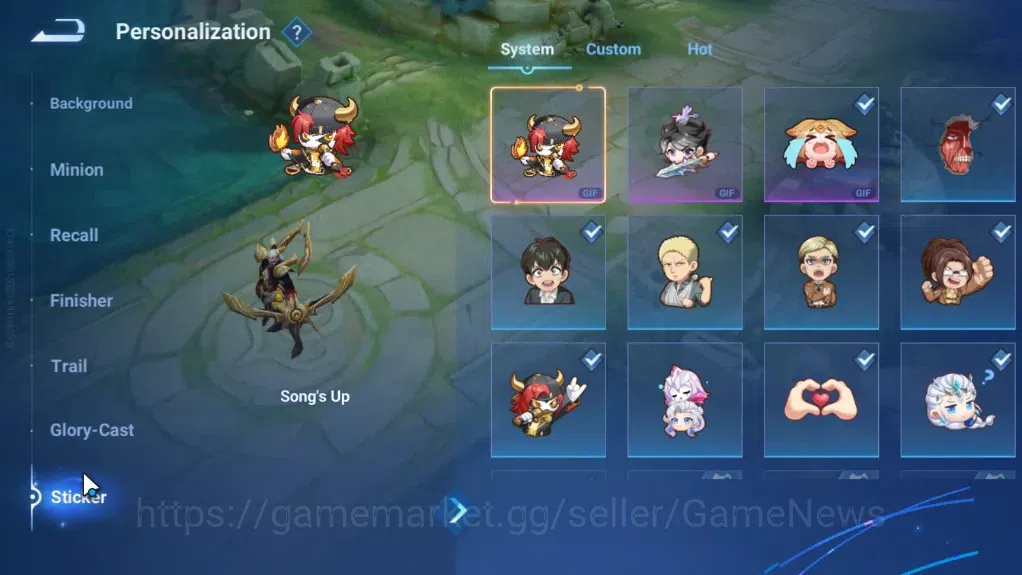 Honor of Kings Accounts Rare Skin Hero 50 Skin 26|1 Legend (Fearless Spear),1Attack On Titane,5 Epic,1 Skin Event 12