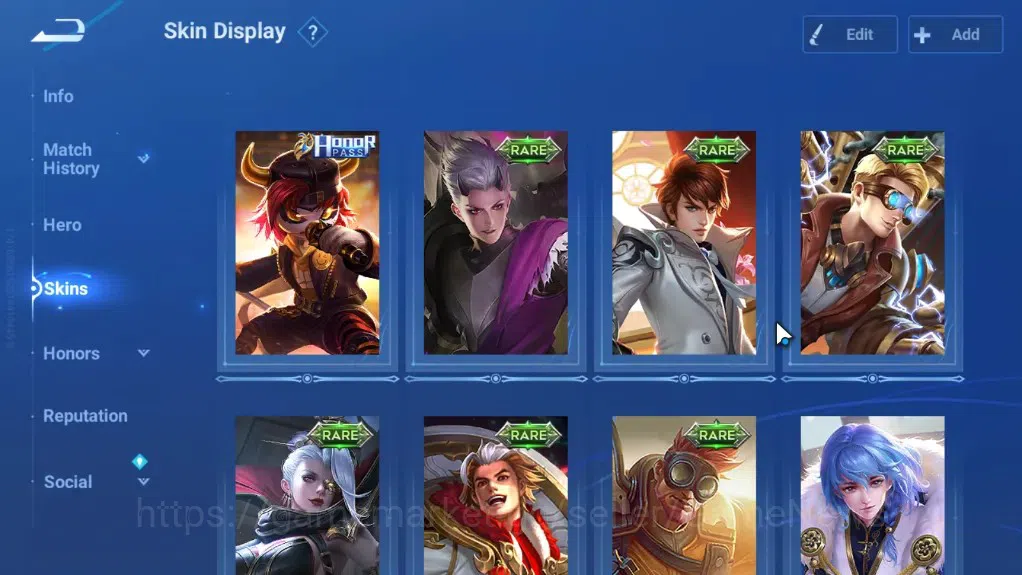 Honor of Kings Accounts Rare Skin Hero 50 Skin 26|1 Legend (Fearless Spear),1Attack On Titane,5 Epic,1 Skin Event 4