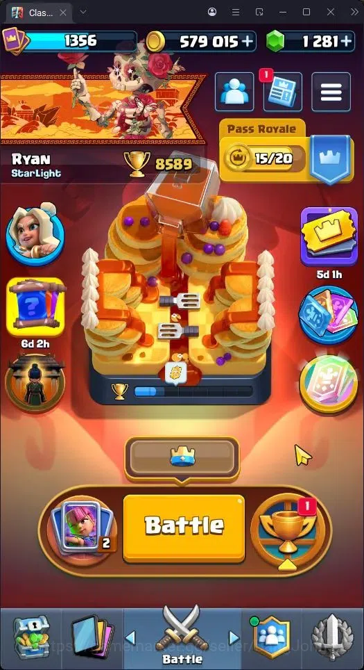 Clash Royale Accounts Others Trophy 8589 |CL 1356 |KTL 13 |Card 122 |8 Champ |9 Evo |3 Hero |Arena 22 |1281 Gems |500K Gold 1