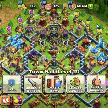 Clash of Clans Accounts High-End LV 129|TH 17-BH 6|HH 9|Limited Skin|BK 29,AQ 50,GW 35,MP 40,RC 31,DD 2|BM 6|CN OFF|Protect