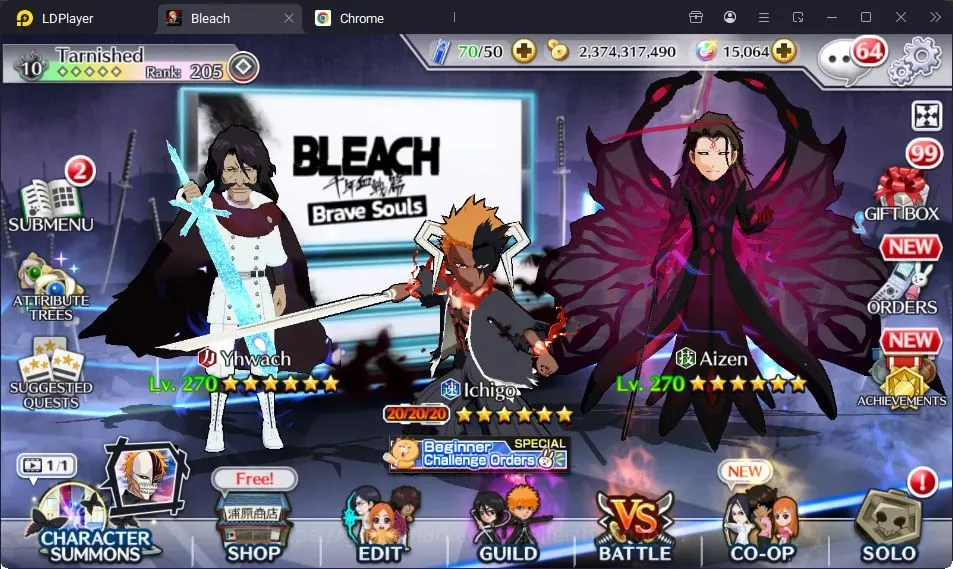 Bleach: Brave Souls Accounts Starter Global |809K BP+15K Orb|Fresh Story|4K BSS Ticket+7K BS Acc 1