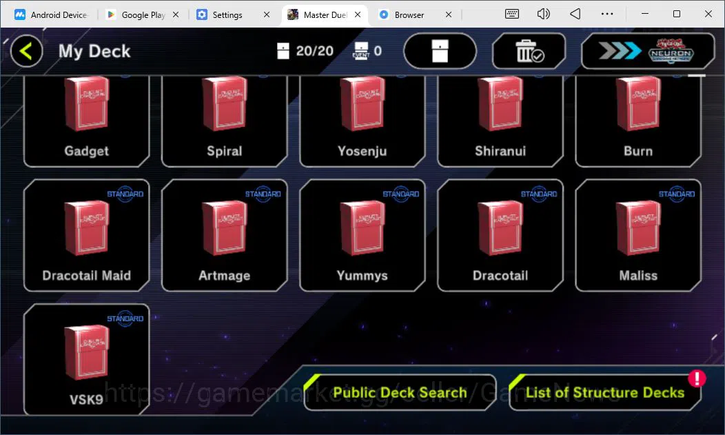 Yu-Gi-Oh! Master Duel Accounts Lv 18 | 20 Deck |VSK9,DragonMaid,Yummys,Maliss,Dra image 3