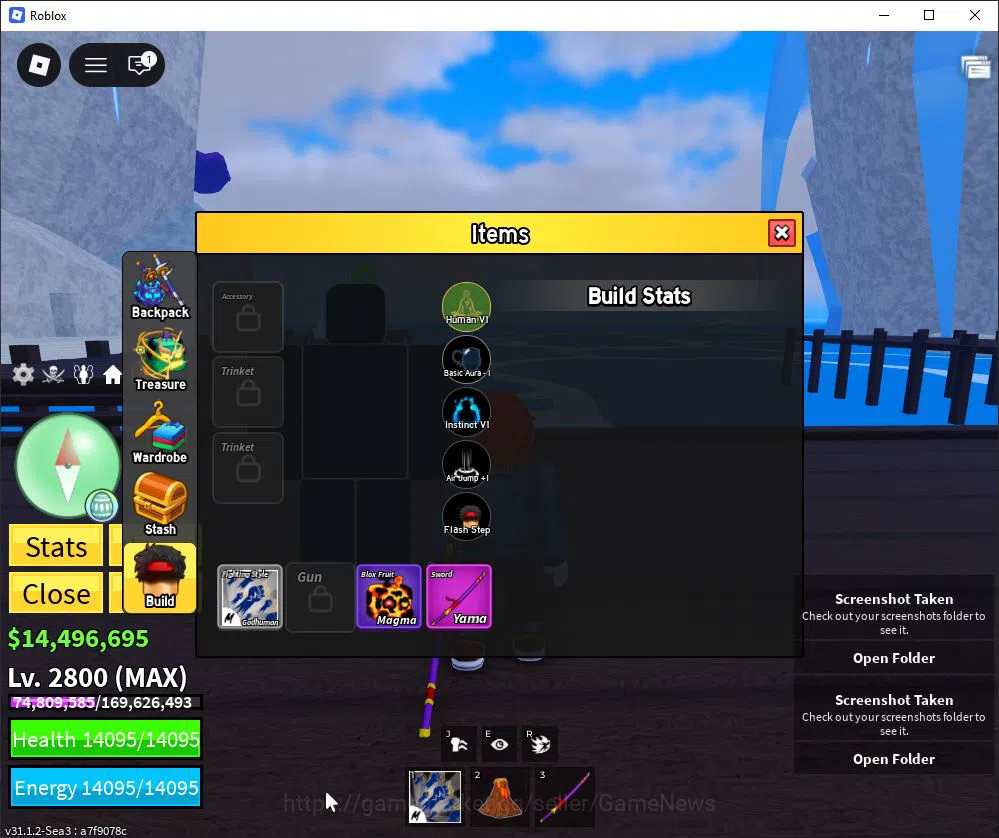 Roblox Accounts Blox Fruit |Lv Max + Magma,GodHuman|14M Beli 42K F image 8