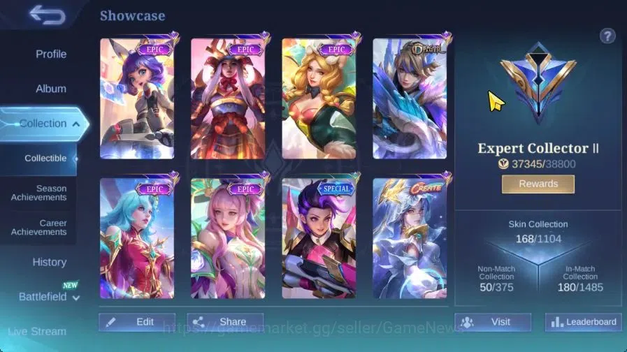 Mobile Legends: Bang Bang Accounts Hero 101|Skin 168|High Glory 55|CC Nata,LB[Granger image 3