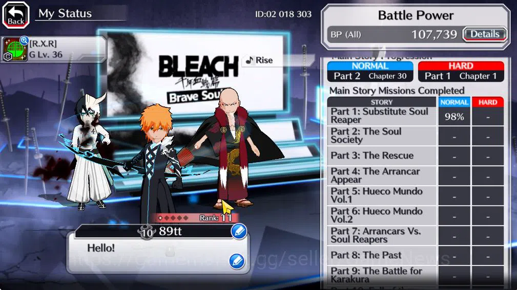 Bleach: Brave Souls Accounts Mid-Tier [GLOBAL]20k Orbs+Fresh All Story|Kon New Year,Renewd Ichigo,Fierce 4
