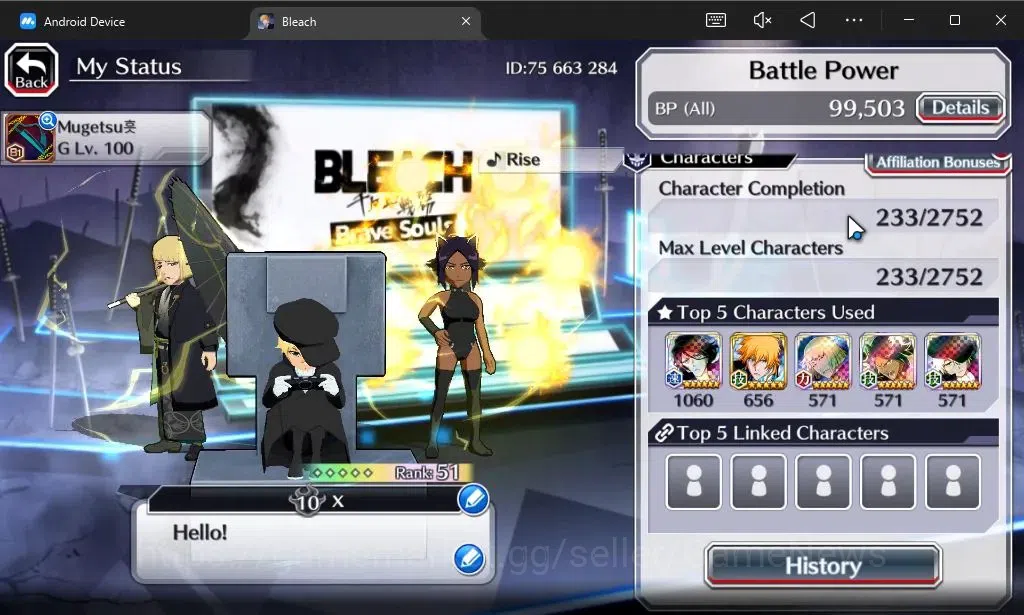 Bleach: Brave Souls Accounts [GLOBAL]6K Orbs+Fresh All Story|Yukio TYBW26,TYBW2 image 3