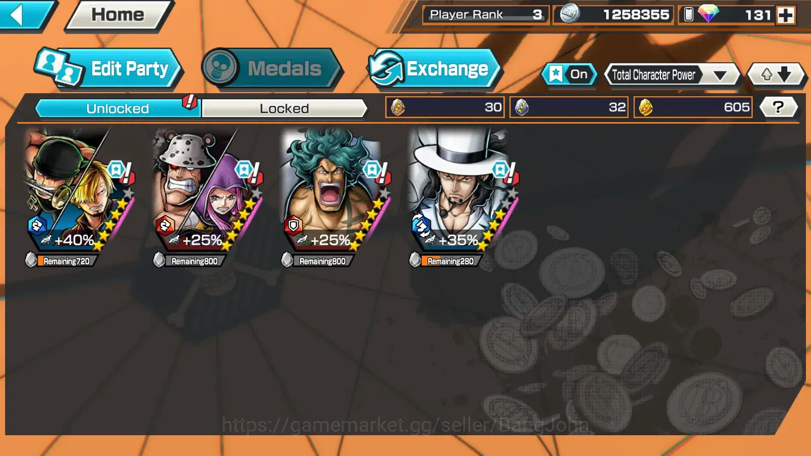 One Piece Bounty Rush Accounts Global | EX 2 | PR 3|Rob Lucci (Awakened Form),Zor image 6