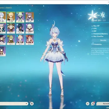 Genshin Impact Accounts Starter Asia Starter|AR 25|1 Limit(Odette)+2(*5Char)(Keqing,Mizuki)|MaleMC|TakeMail(GI1171Z)